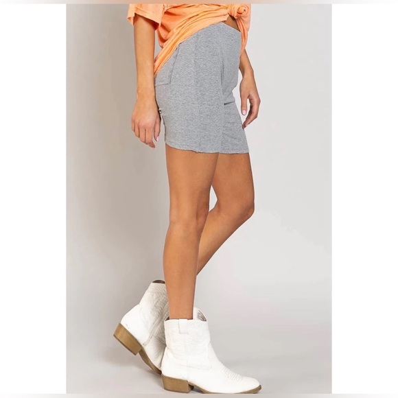 High Waisted Ribbed Adore Biker Shorts Cheeky Back Pockets NWT - Picture 3 of 10